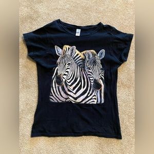 Zebra graphic tee as worn by Brett McKenzie in a Flight of the Conchords Episode
